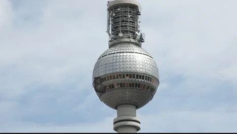Berlin's TV tower on Alexanderplatz in Berlin, Germany Vídeo Stock 11349287