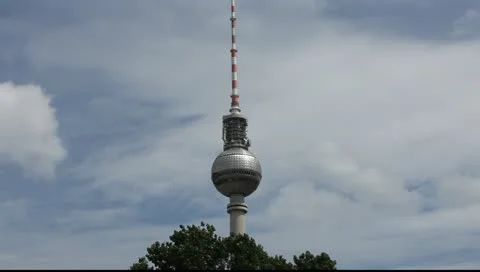 Berlin's TV tower on Alexanderplatz in Berlin, Germany Vídeo Stock 11349301