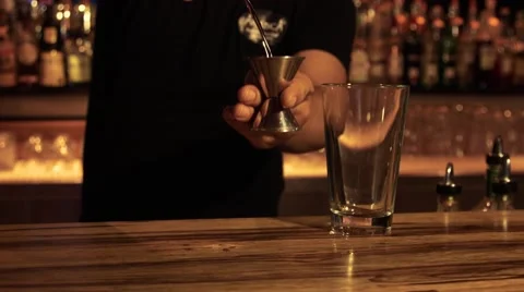 Berman preparing cocktail Stock Footage 66692777