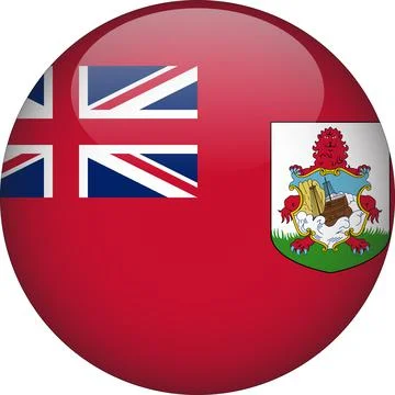 Bermuda 3D Rounded Flag Vector Stock Illustration