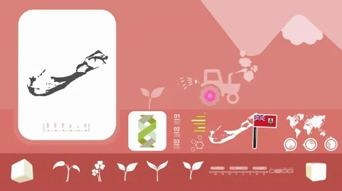Bermuda - Agriculture - Vector Animation - red Stock Footage 61805521