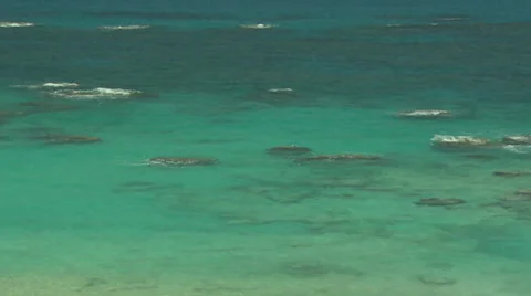 Bermuda Coastline, Beach Zoom 2 Stock Footage 33193055