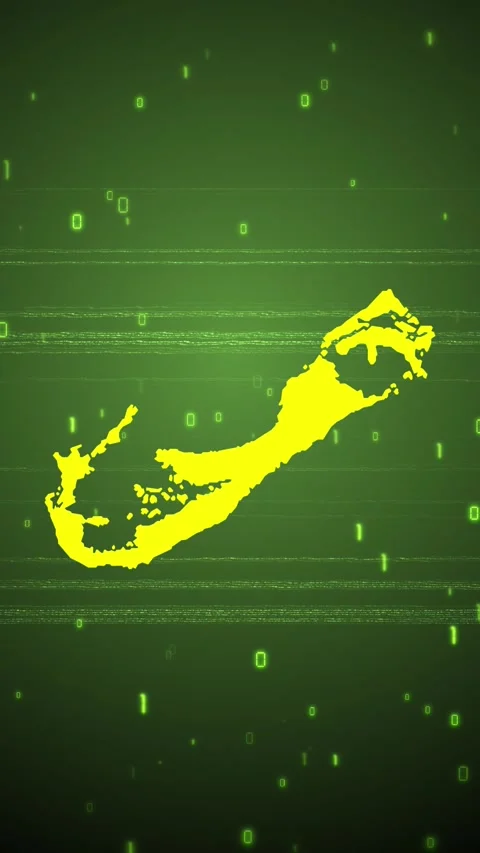 Bermuda Digital Map Intro Stock Footage 258837740