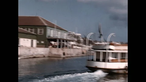 Bermuda Ferry 1951 Stock Footage 220424894