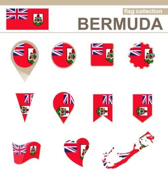 Bermuda Flag Collection Stock Illustration
