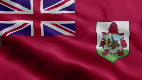 Bermuda flag Front Stock Footage 318663056