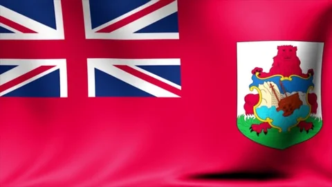 Bermuda flag,  Islands , Bermudas , . Background Seamless Looping Animation. 4 Stock Footage 71720368