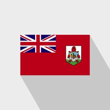 Bermuda flag Long Shadow design vector Illustrazione stock