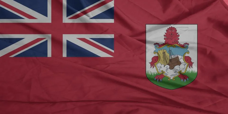 Bermuda Flag moving softly in the wind Stock Photos