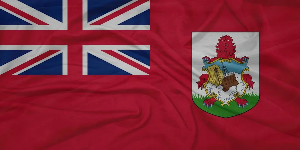 Bermuda Flag moving in wind イラスト素材