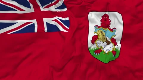 Bermuda Flag Seamless Looping Background Waving Slow Motion Stock Footage 233883864
