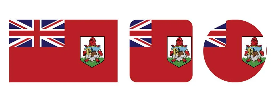 Bermuda flag, vector illustration Stock Illustration
