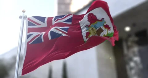Bermuda-flag-waving-seamless-loop-4k-60fps Stock Footage 333639705