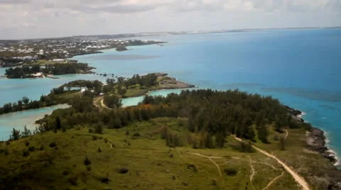Bermuda Fly Over Video stock 24913062