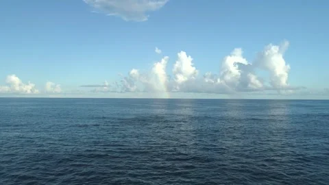 Bermuda Ocean Water View with Rainbow 스톡 동영상 144149828