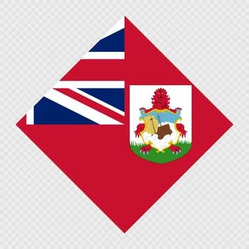 Bermuda rhombus flag. Vector illustration. Stock-Illustration