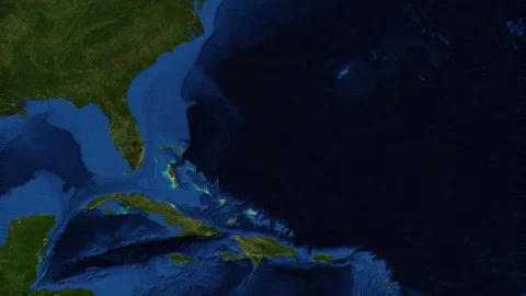 Bermuda Triangle navigation Stock Footage 73765646