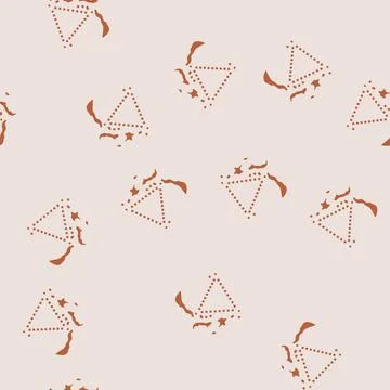 The bermuda triangle unsolved mystery glyph seamless pattern Illustrazione stock