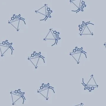 The bermuda triangle unsolved mystery line seamless pattern Illustrazione stock