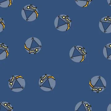 The bermuda triangle unsolved mystery vector seamless pattern Stock Illustration