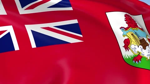 Bermuda Waving Flag Background Loop Stock Footage 317848672