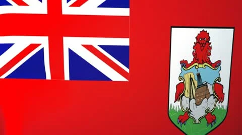 Bermuda Waving Flag Stock Footage 10761571
