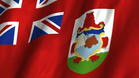 Bermuda Waving Flag Stock Footage 12242726