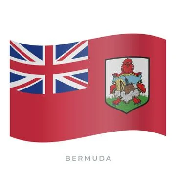 Bermuda waving flag vector icon. Vector illustration isolated on white. Stockillustratie