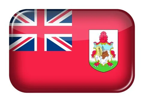 Bermuda web icon rectangle button Stock Illustration