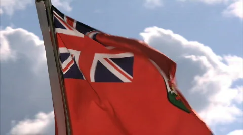The Bermudan Flag  Stock Footage 678596