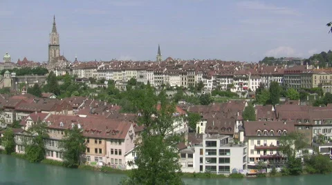 Bern panorama long shot Stock Footage 709964