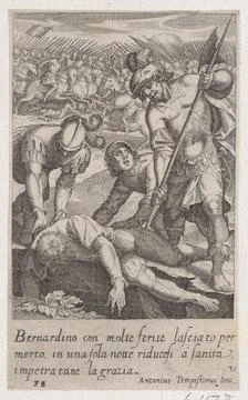 Bernardino, from Scelta d'Alcuni Miracoli e Grazie della Santissima Nunziat.. Stock Illustration