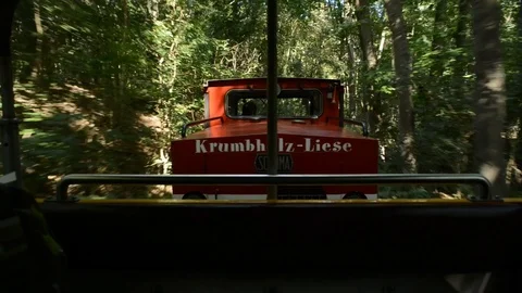 Bernburg, Germany  a small train ride, with an old fashioned tourist train Video stock 117685497