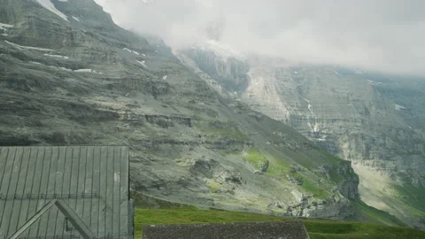The Bernese Alps on a cloudy day Stock Footage 219076227