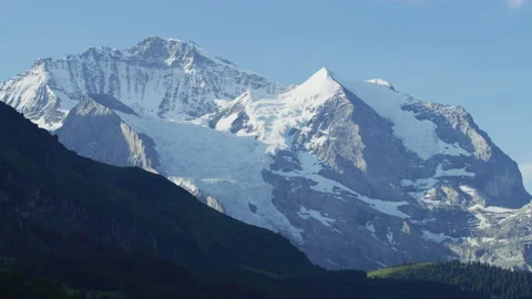 Bernese Alps with snow Stock Footage 219086541