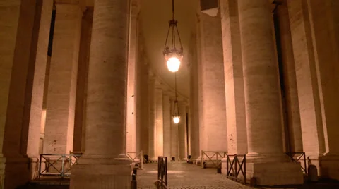 Bernini Colonnade Video stock 34839850
