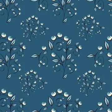 Berries Abstract seamless pattern Stock-Illustration