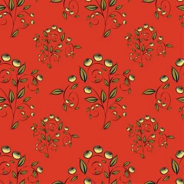 Berries Abstract seamless pattern Stock Illustration