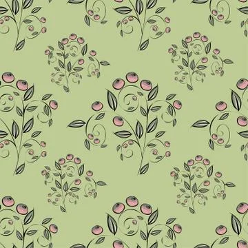 Berries Abstract seamless pattern Illustrazione stock