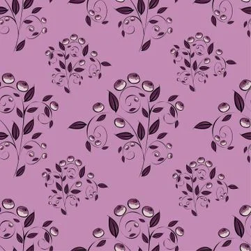 Berries Abstract seamless pattern Illustrazione stock