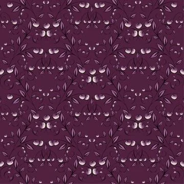 Berries Abstract seamless pattern Stock Illustration