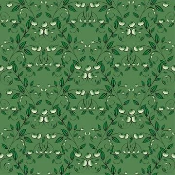 Berries Abstract seamless pattern Stock Illustration