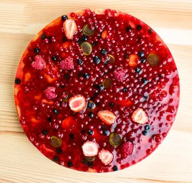 Berries cake Stock Photos