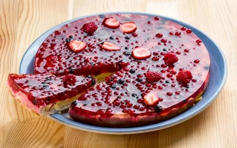 Berries cake Stock Photos