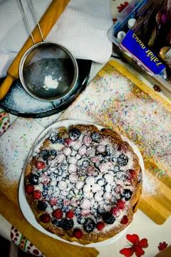 Berries cake Stock Photos