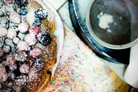 Berries cake Stock Photos