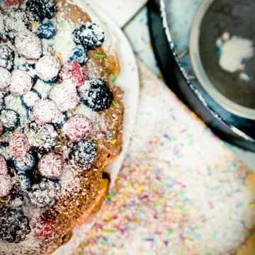 Berries cake Stock Photos