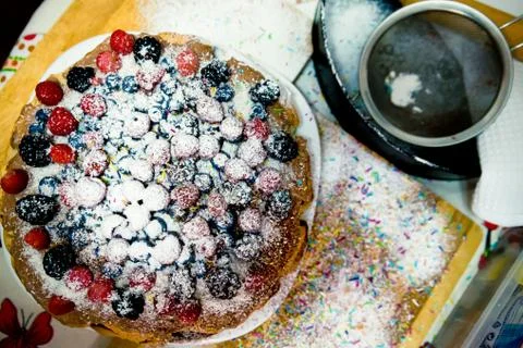 Berries cake Stock Photos