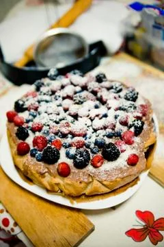 Berries cake Stock Photos