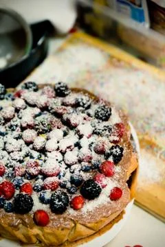 Berries cake Stock Photos